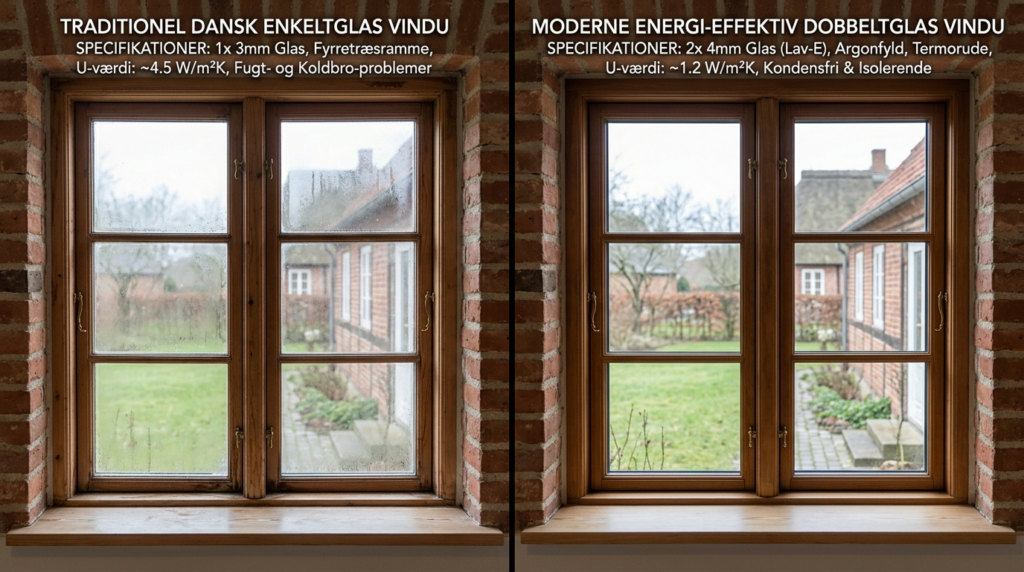 Detailed split-screen technical comparison photograph showin