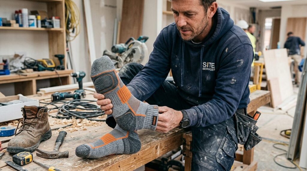 Professional stockphoto, 16:9 aspect ratio, male tradesman s